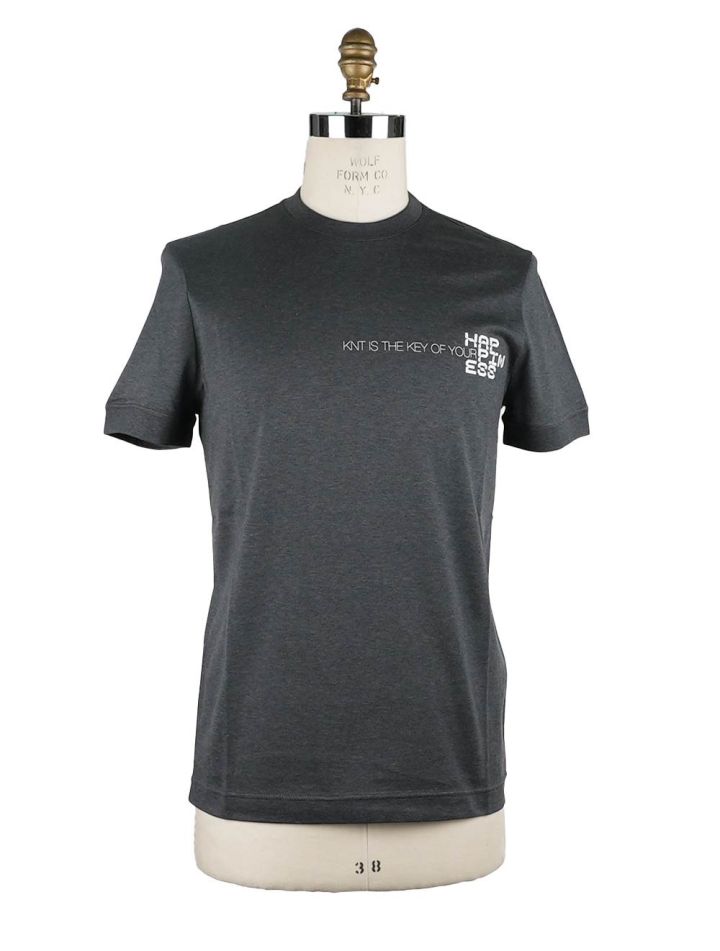 KNT KNT Kiton Dark Gray Cotton T-Shirt Dark Gray 000