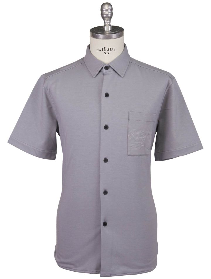 Kiton Kiton Knt Gray Cotton EA Shirt Gray 000