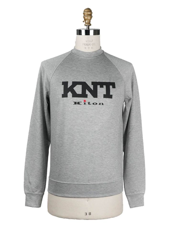 KNT KNT Kiton Gray Viscose Ea Sweater Crewneck Gray 000