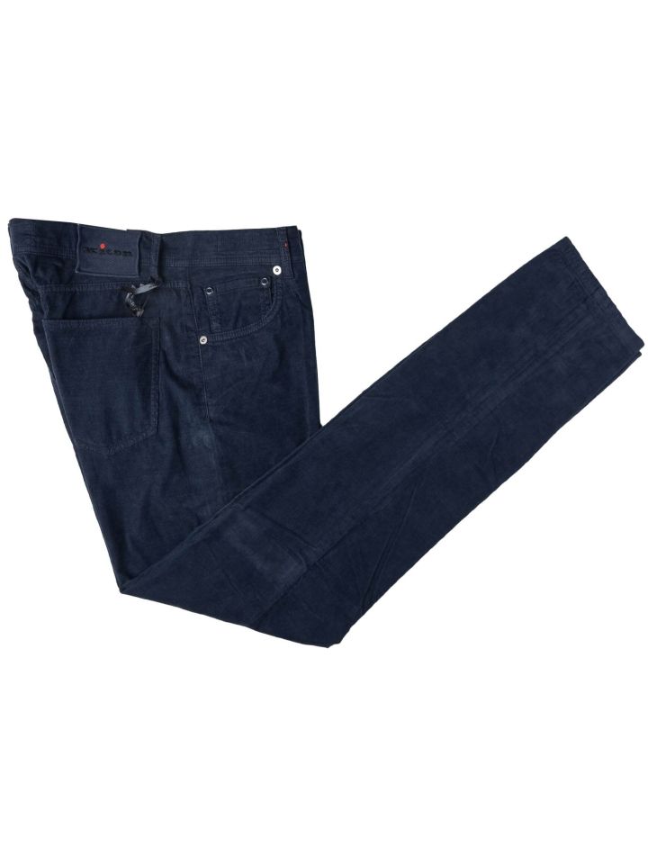 Kiton Kiton Blue Navy Cotton Silk Ea Velvet Jeans Blue Navy 000