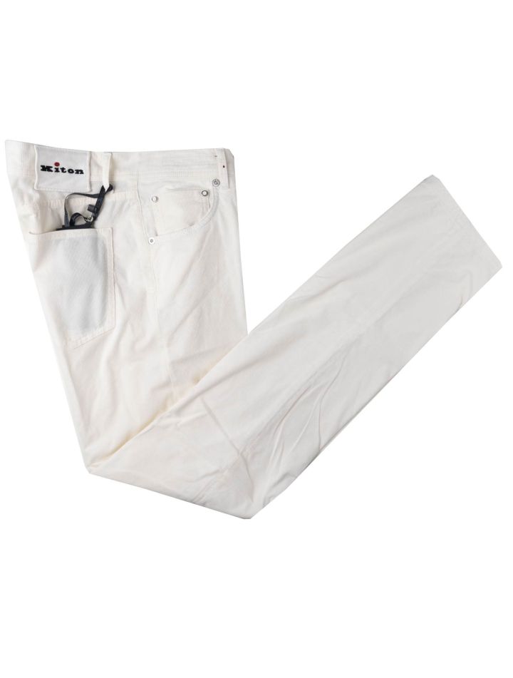 Kiton Kiton White Cotton Silk Ea Velvet Jeans White 000