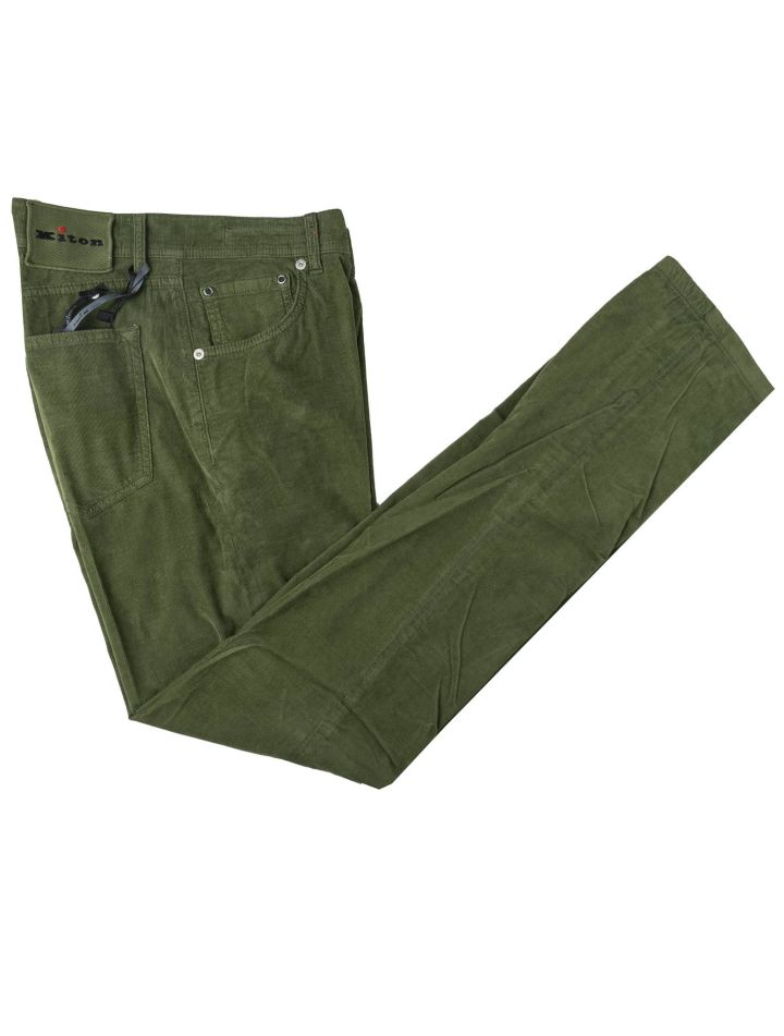 Kiton Kiton Green Cotton Silk Ea Velvet Jeans Green 000