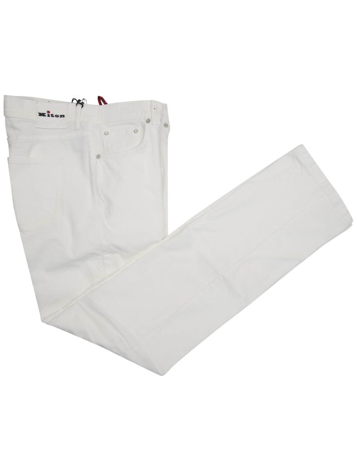 Kiton Kiton White Cotton Ea Velvet Pants White 000