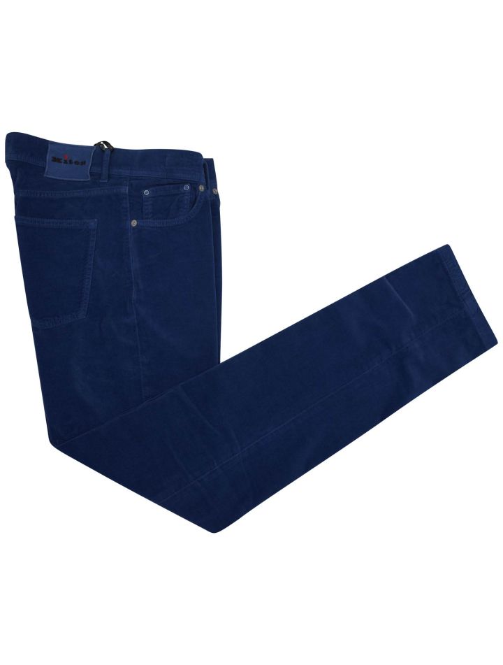 Kiton Kiton Blue Cotton Ea Velvet Pants Blue 000