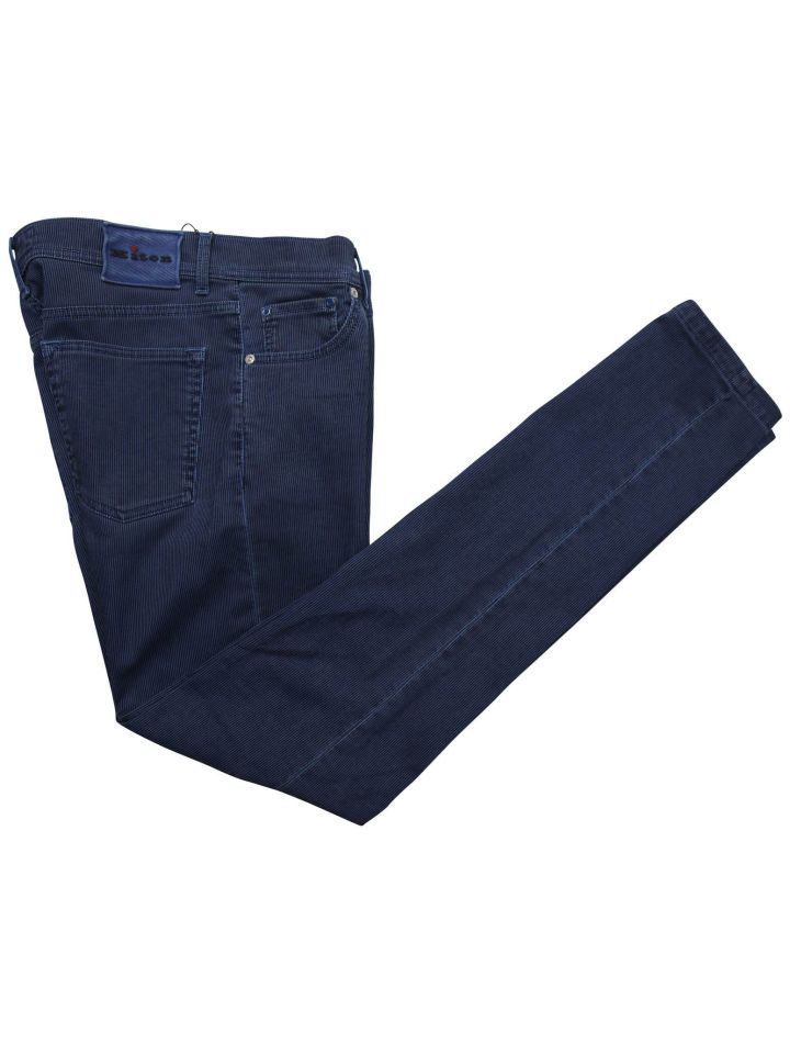 Kiton Kiton Blue Cotton Pa Ea Velvet Jeans Blue 000