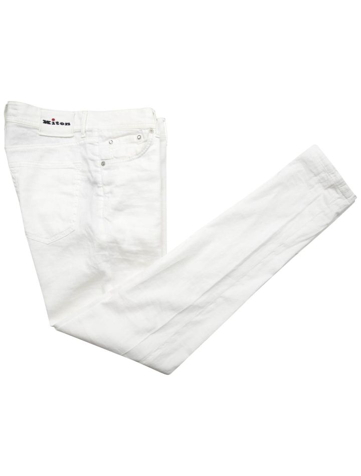 Kiton Kiton White Linen Cotton Ea Jeans White 000