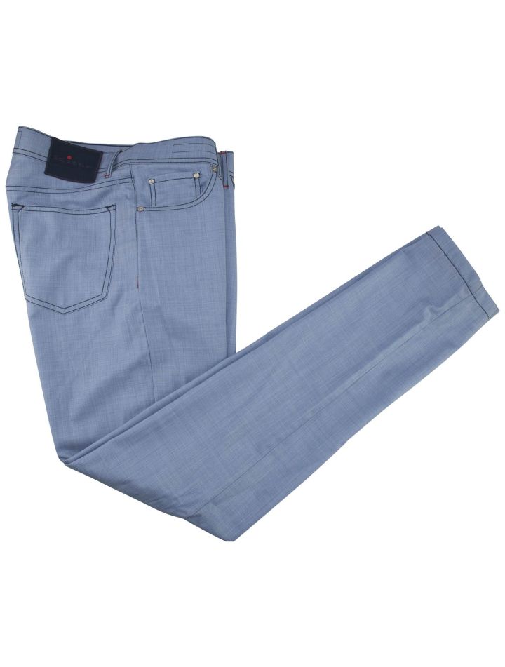 Kiton Kiton Blue Wool Jeans Blue 000