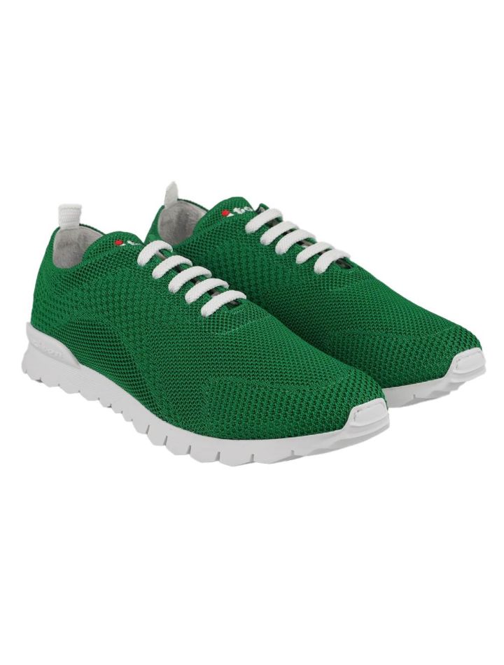 Kiton Kiton Green Cotton Ea Sneakers Green 000