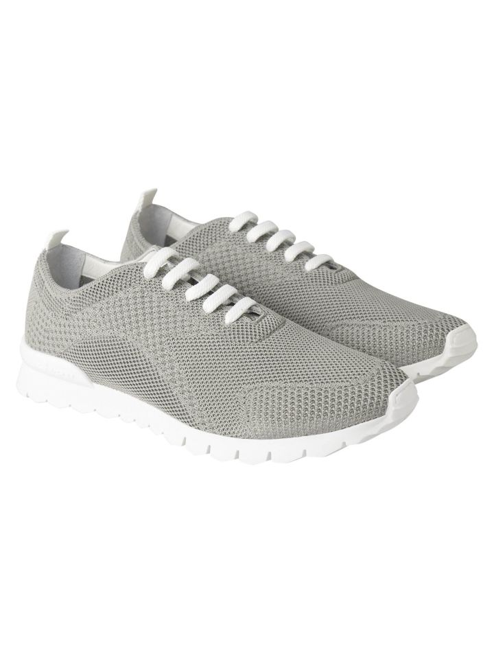 Kiton Kiton Gray Cotton Ea Sneaker Fits Gray 000