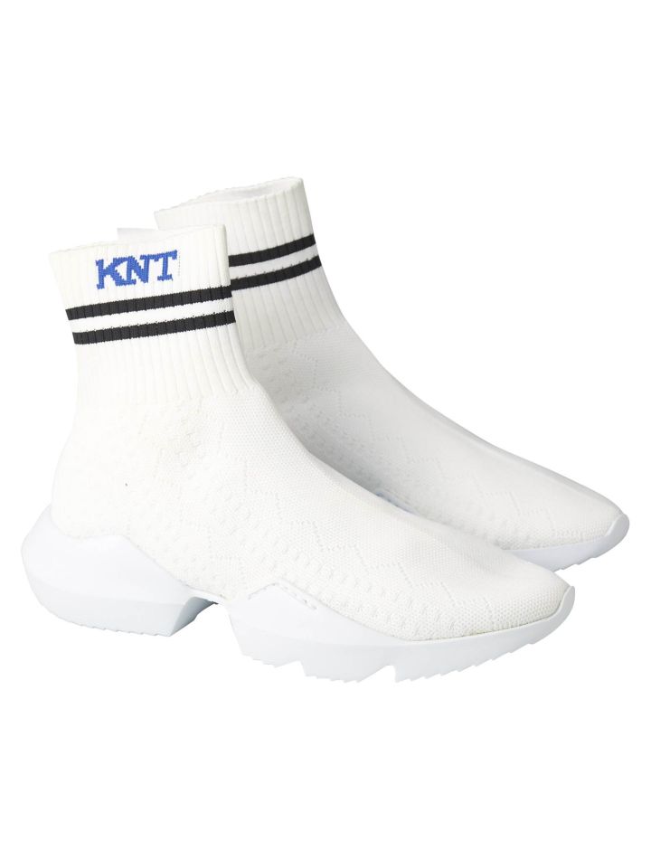 KNT Kiton KNT White Cotton Pl Sneaker White 000