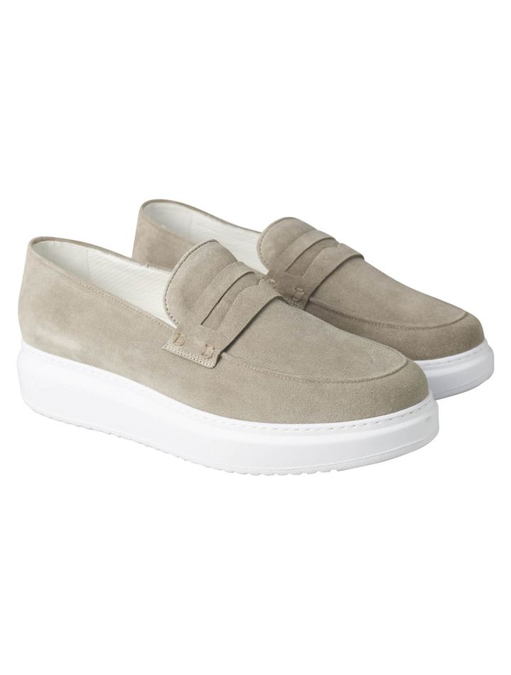 Kiton Kiton Beige Leather Suede Loafers Beige 000