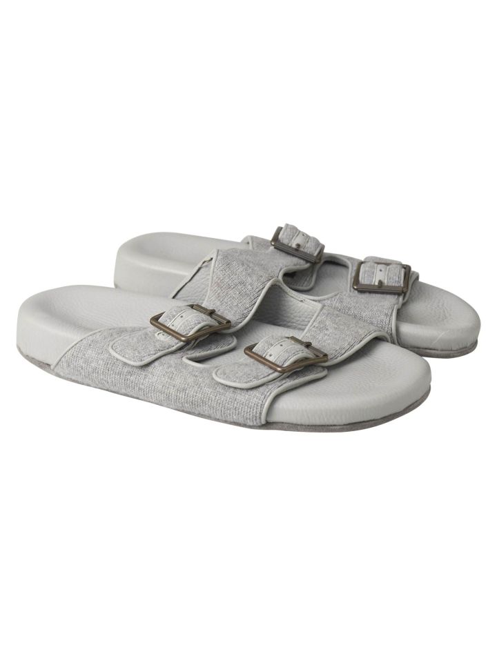 Kiton Kiton Gray Cashmere Sandals Gray 000