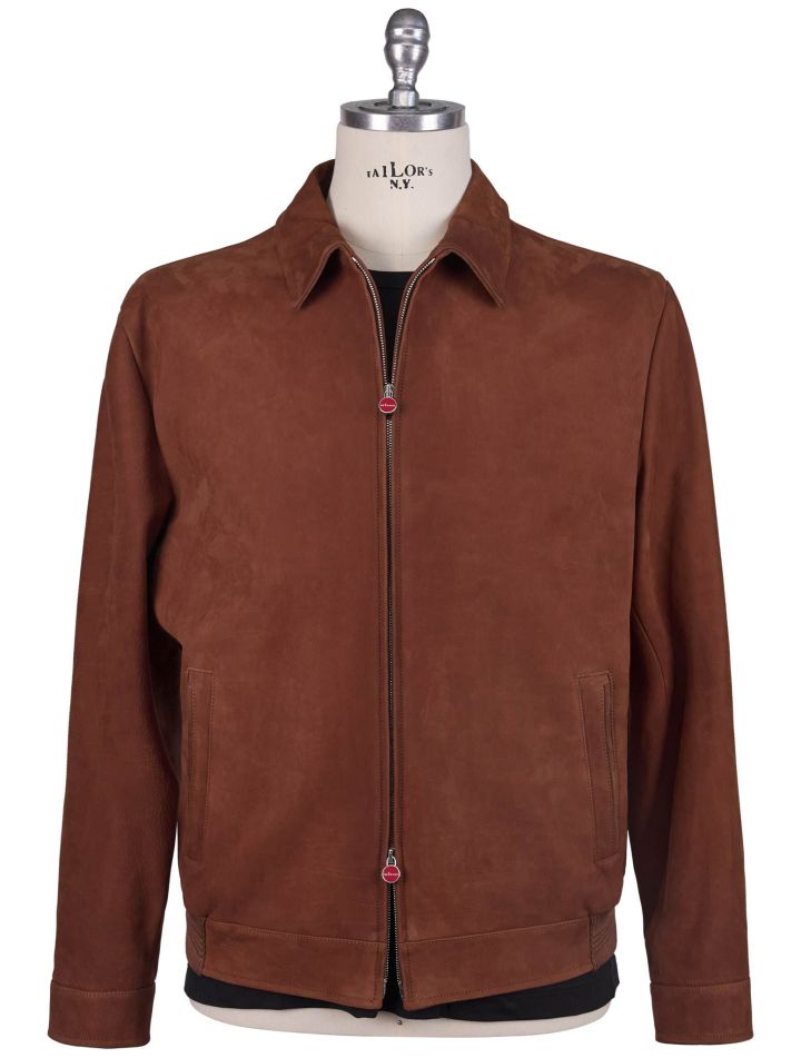 Kiton Kiton Brown Leather Coat Brown 000