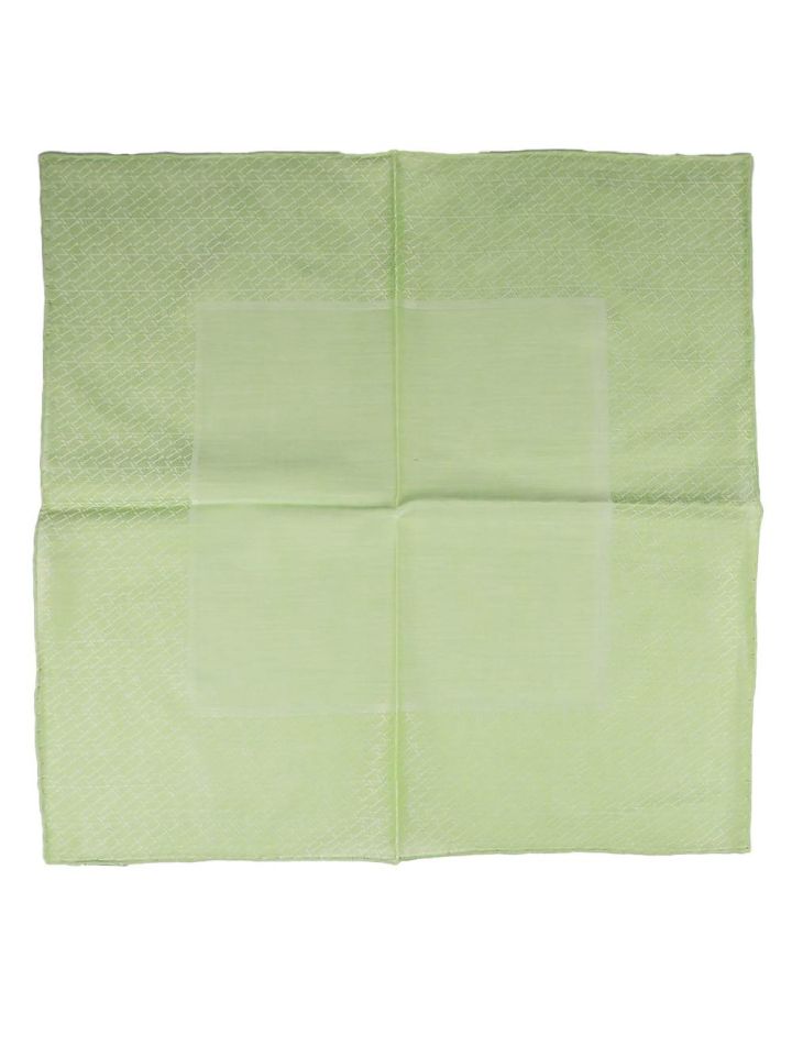 Zilli Zilli Green Cotton Pocket Square Green 000
