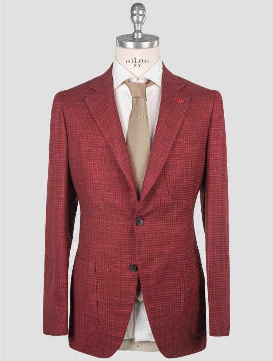 Isaia Isaia Red Wool Silk Cashmere Blazer Red 000