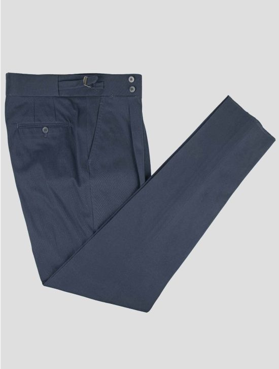 Isaia Isaia Blue Cotton Ea Dress Pant Blue 000