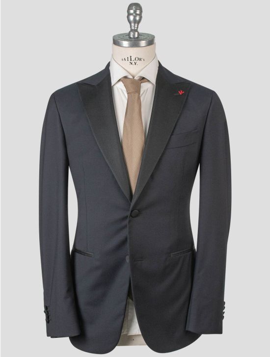 Isaia Isaia Blue Wool Tuxedo Suit Blue 000