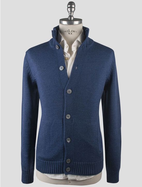 Gran Sasso Gran Sasso Blue Virgin Wool Sweater Cardigan Blue 000