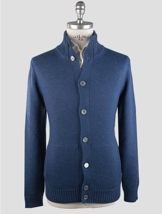 Gran Sasso Gran Sasso Blue Virgin Wool Sweater Cardigan Blue 000