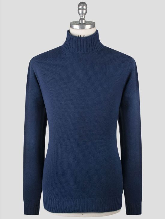 Gran Sasso Gran Sasso Blue Virgin Wool Sweater Turtleneck Blue 000