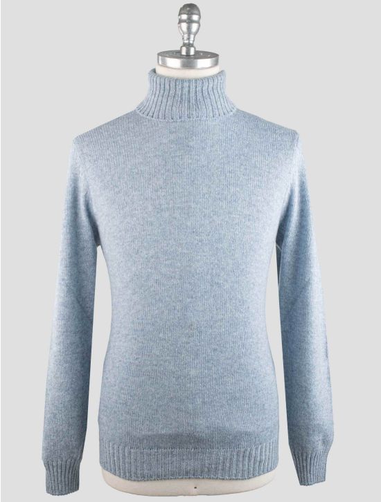 Gran Sasso Gran Sasso Light Blue Virgin Wool Sweater Turtleneck Light Blue 000