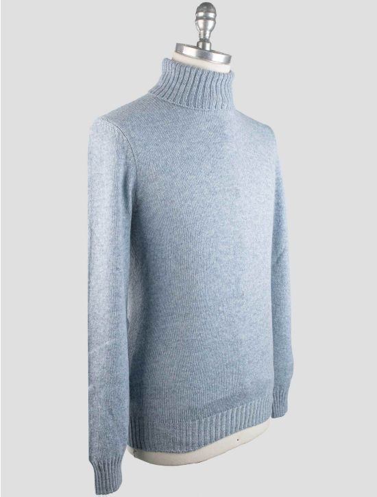 Gran Sasso Gran Sasso Light Blue Virgin Wool Sweater Turtleneck Light Blue 001