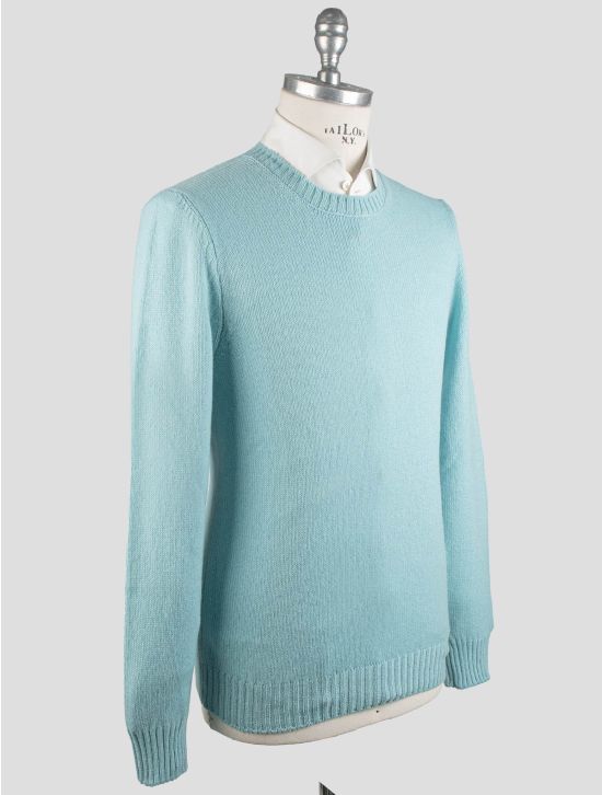 Gran Sasso Gran Sasso Light Blue Virgin Wool Sweater Crewneck Light Blue 001