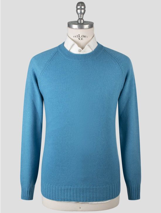 Gran Sasso Gran Sasso Light Blue Cashmere Virgin Wool Sweater Crewneck Light Blue 000