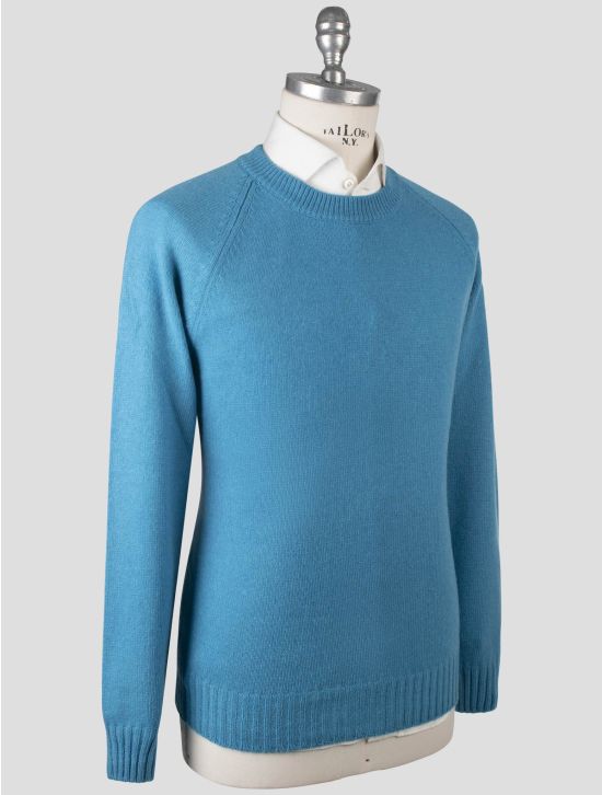 Gran Sasso Gran Sasso Light Blue Cashmere Virgin Wool Sweater Crewneck Light Blue 001