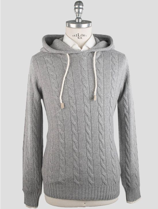 Gran Sasso Gran Sasso Gray Cashmere Virgin Wool Sweater Hoodie Gray 000