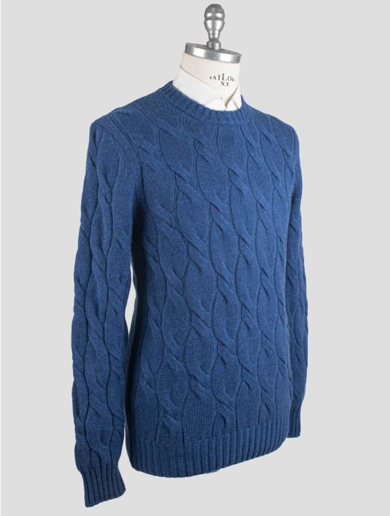 Gran Sasso Gran Sasso Blue Cashmere Sweater Crewneck Blue 001