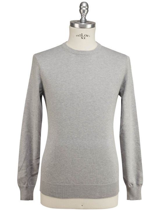 Luigi Borrelli Luigi Borrelli Gray Cotton Sweater Crewneck Gray 000