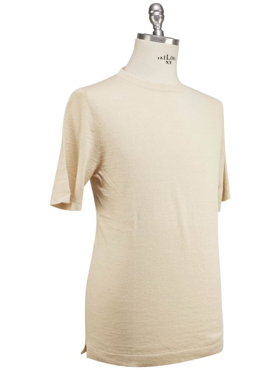 Luigi Borrelli Luigi Borrelli Beige Linen Cotton T-Shirt Beige 001