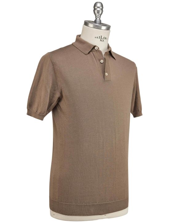 Luigi Borrelli Luigi Borrelli Brown Cotton Polo Brown 001