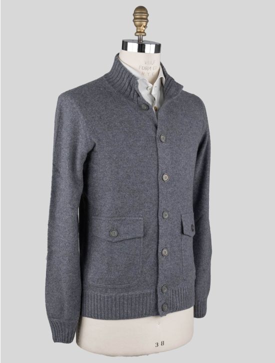 Barba Napoli Barba Napoli Gray Cashmere Sweater Cardigan Gray 001