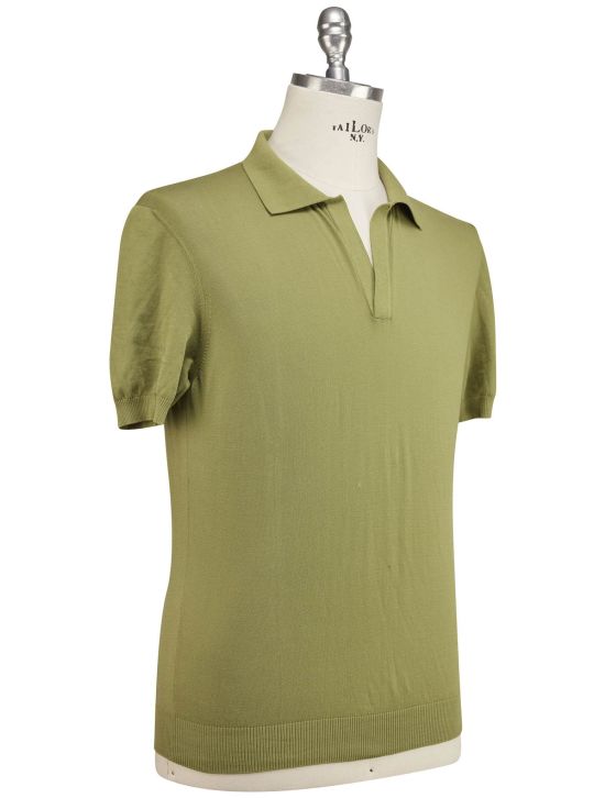 Luigi Borrelli Luigi Borrelli Green Cotton Polo Green 001