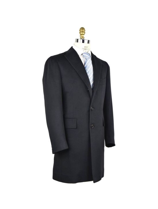 Cesare Attolini CESARE ATTOLINI Blue Vicuna Perù Overcoat Blue 001