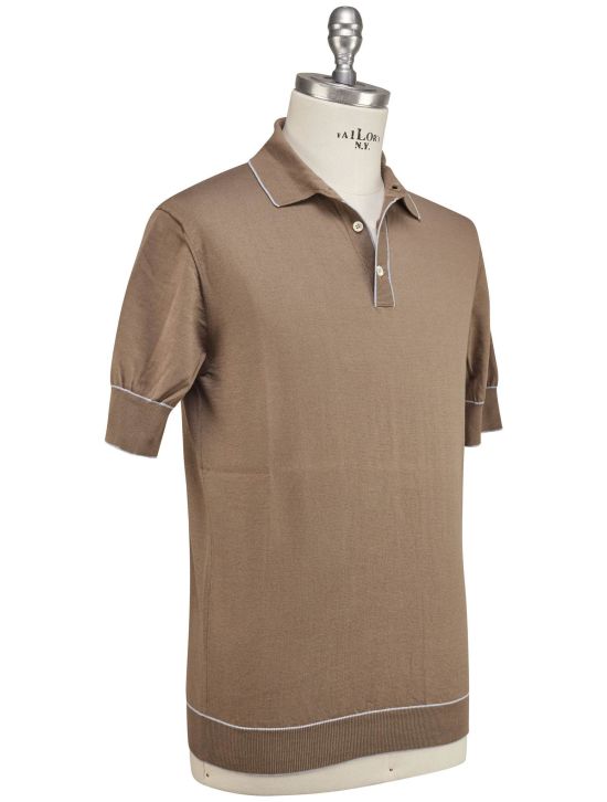 Luigi Borrelli Luigi Borrelli Brown Cotton Polo Brown 001