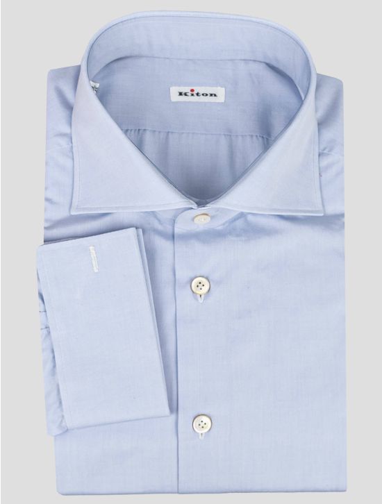 Kiton Kiton Light Blue Cotton Shirt Light Blue 000