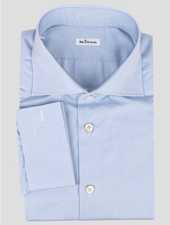 Kiton Kiton Light Blue Cotton Shirt Light Blue