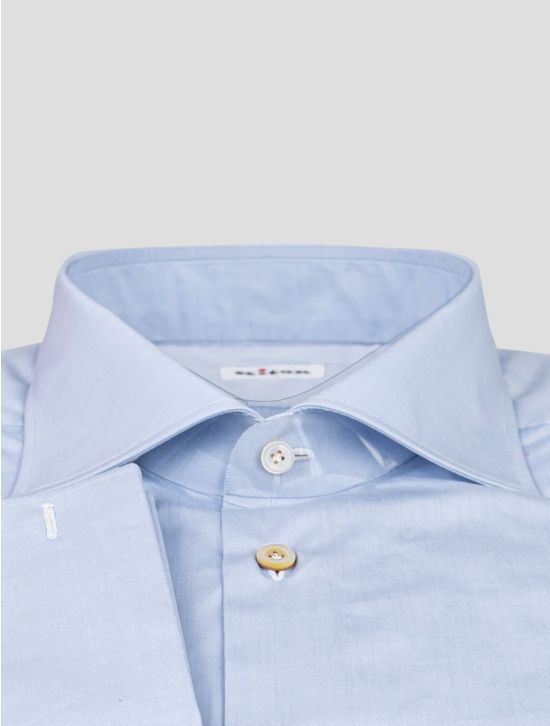 Kiton Kiton Light Blue Cotton Shirt Light Blue