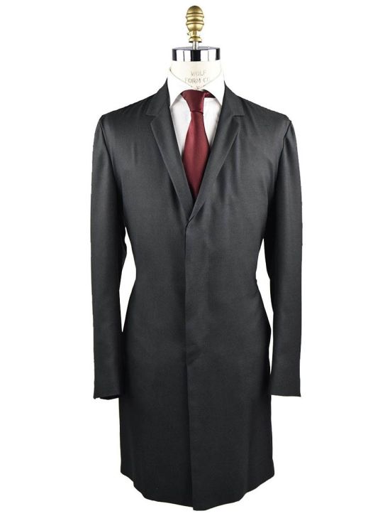 KNT KNT KITON Grey Virgin Wool Tosa Micron Overcoat Gray 000