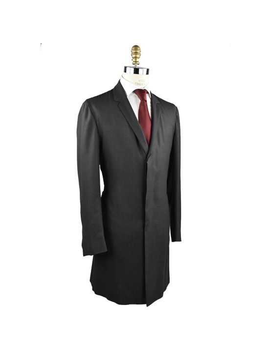 KNT KNT KITON Grey Virgin Wool Tosa Micron Overcoat Gray 001