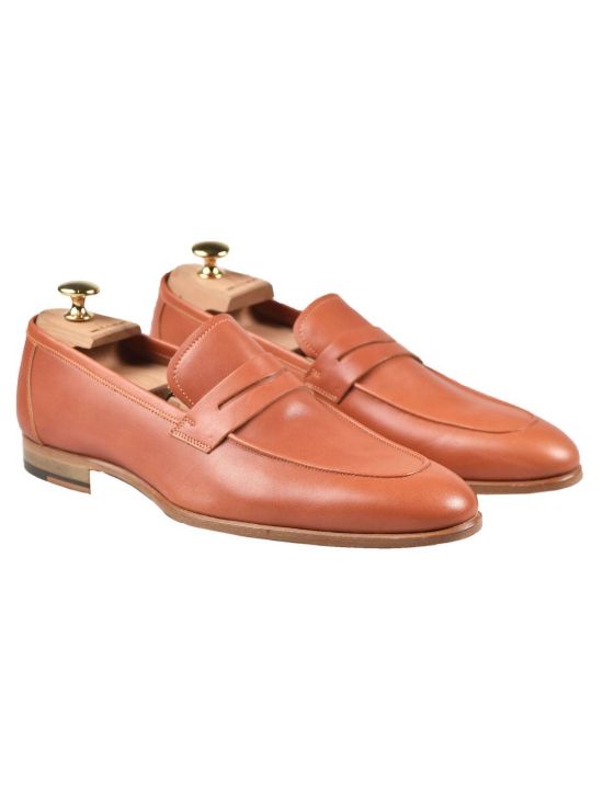 Kiton KITON Orange Leather Loafers Orange 000