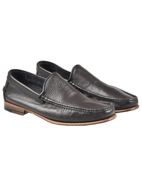 Kiton KITON Brown Leather Loafers Brown 000