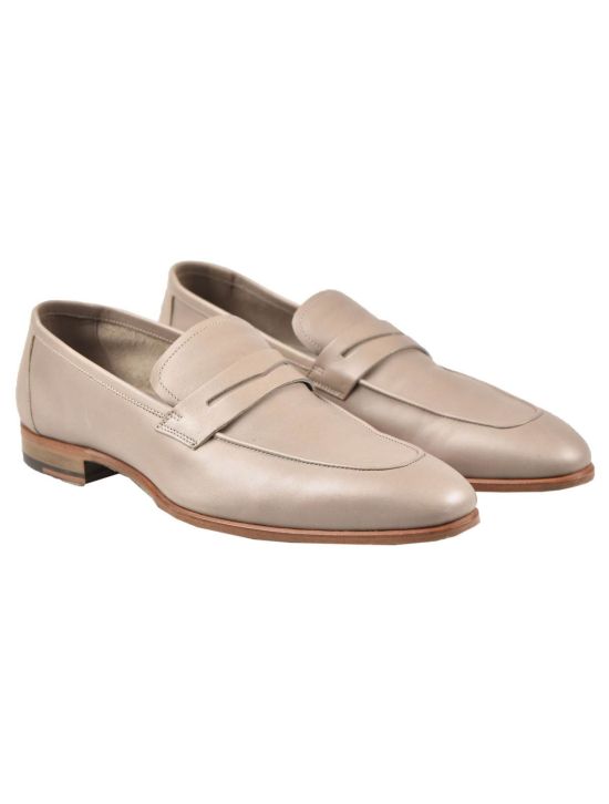 Kiton KITON Beige Leather Loafers Beige 000