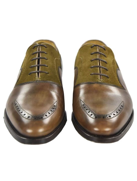 Kiton KITON Green Leather Dress Shoes Green 001