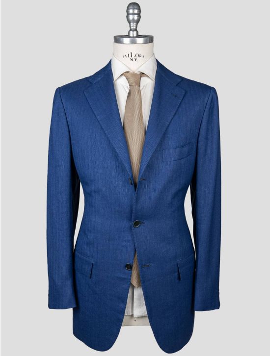 Kiton Kiton Blue Cashmere Linen Silk Blazer Blue 000