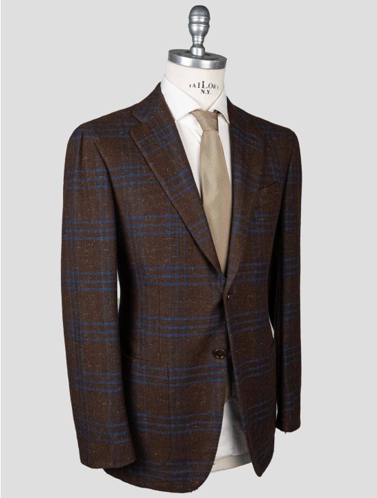 Kiton Kiton Brown Blue Cashmere Blazer Brown / Blue 001