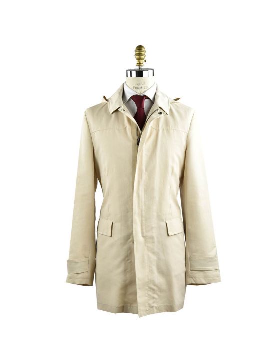 Kiton KITON Beige Cotton Silk Overcoat Beige 000